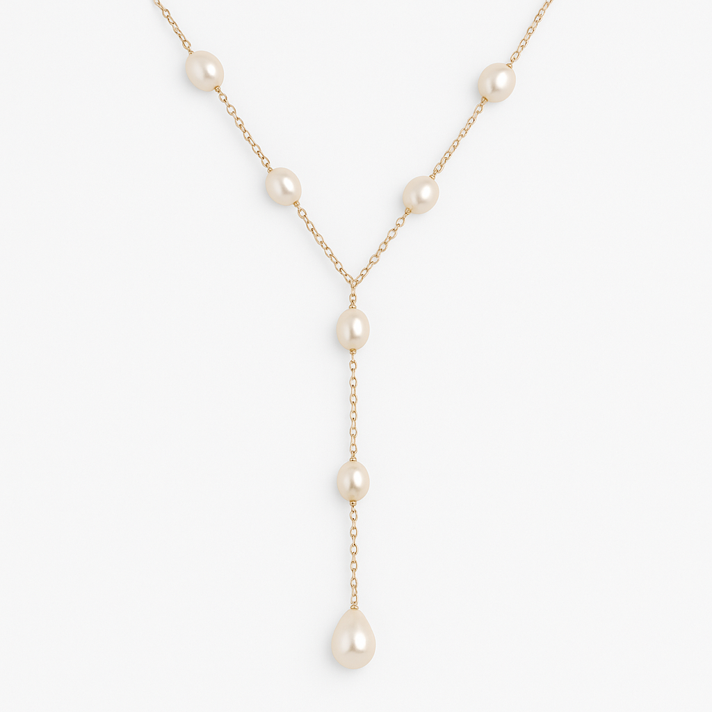 Evelina™ | Women's Vintage Hanging Pearl Necklace