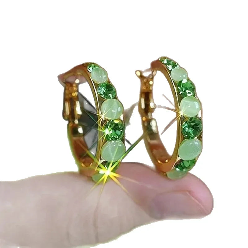 Green Diamond Earrings