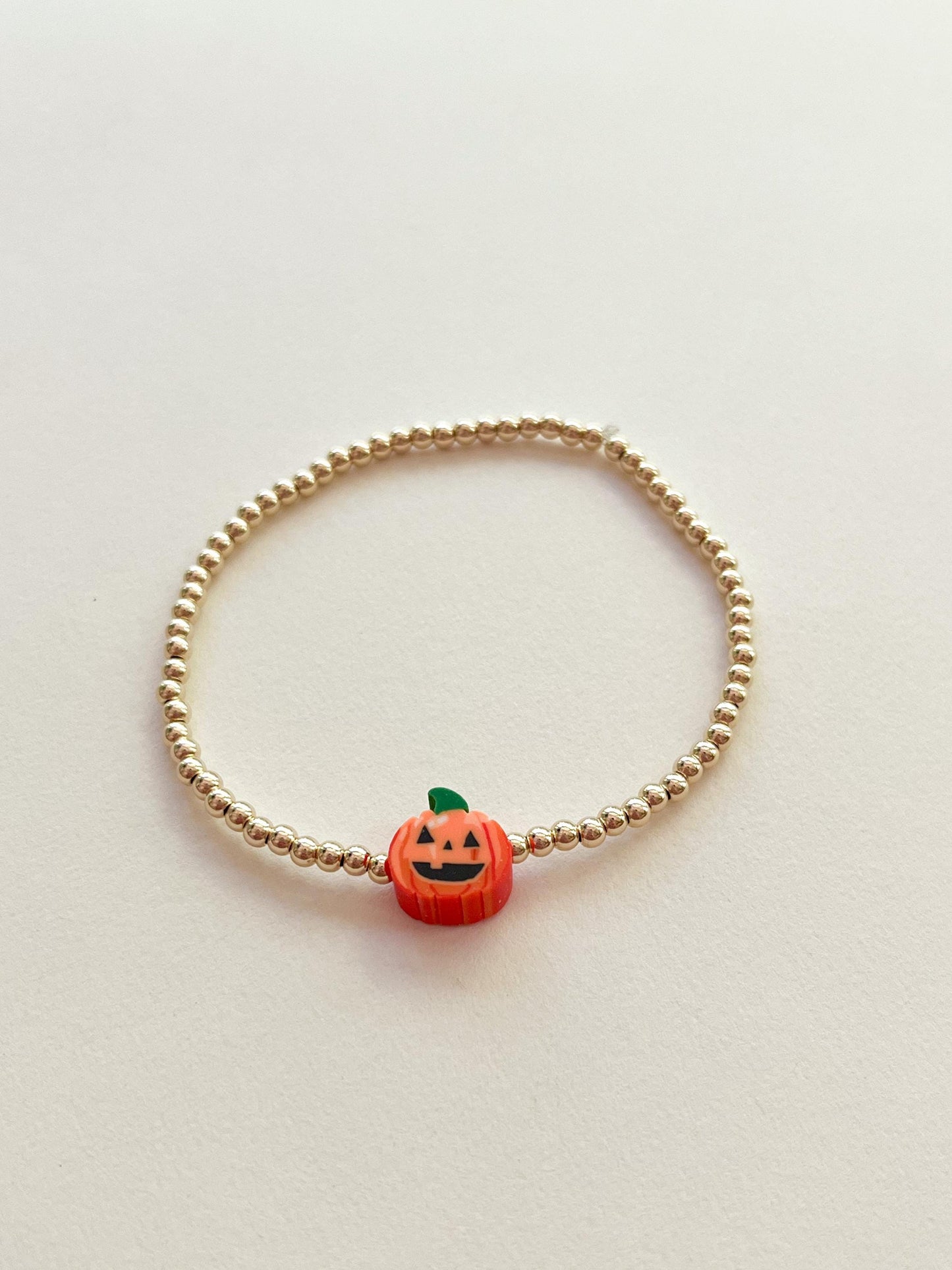 Dainty Halloween Pumpkin Bracelet