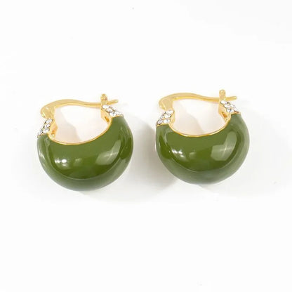 Retro Green Earrings