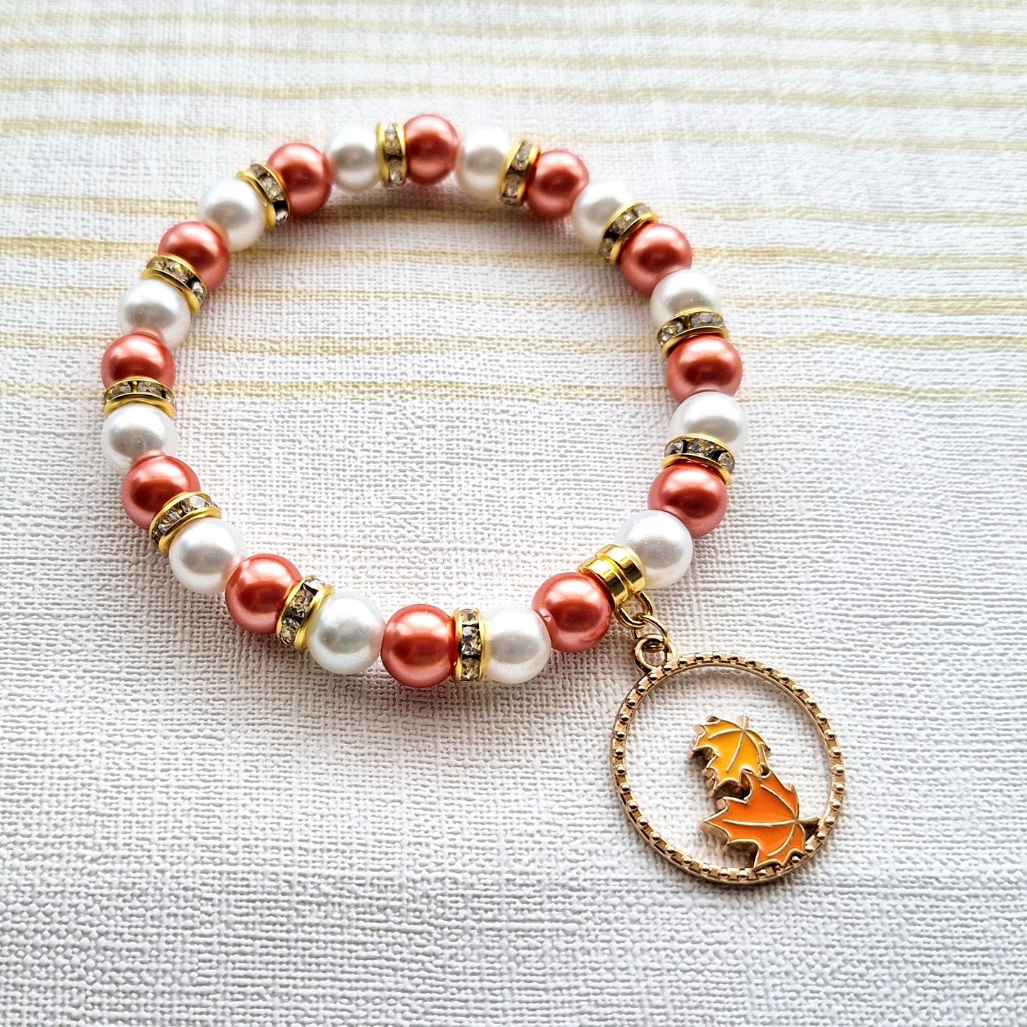 Fall Leaves Charm Bracelet