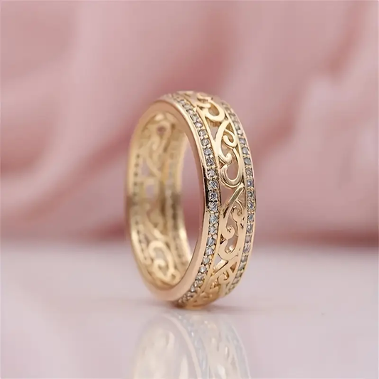 Aurea™ | Bright Hollow Gold Ring